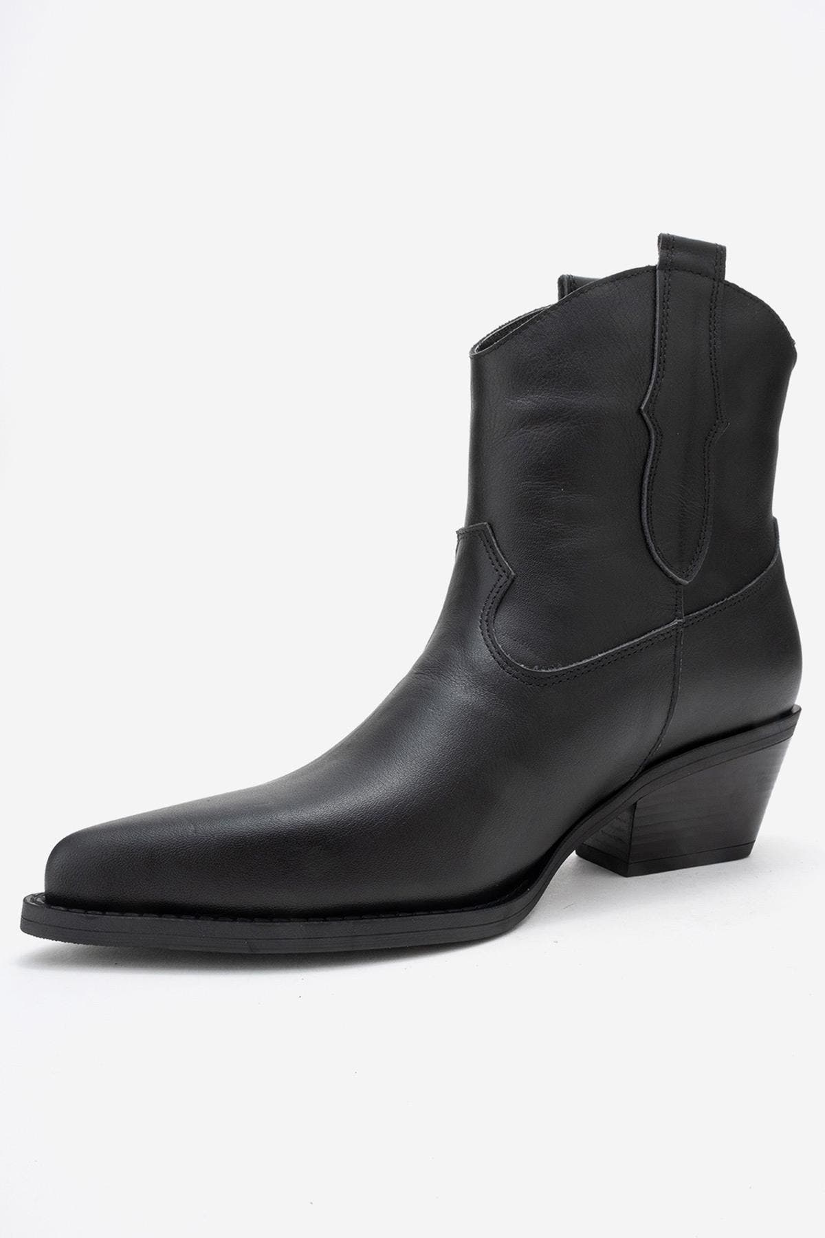 Forever & Always Shoes Elia Leather Western Boot, Alternate, color, Black
