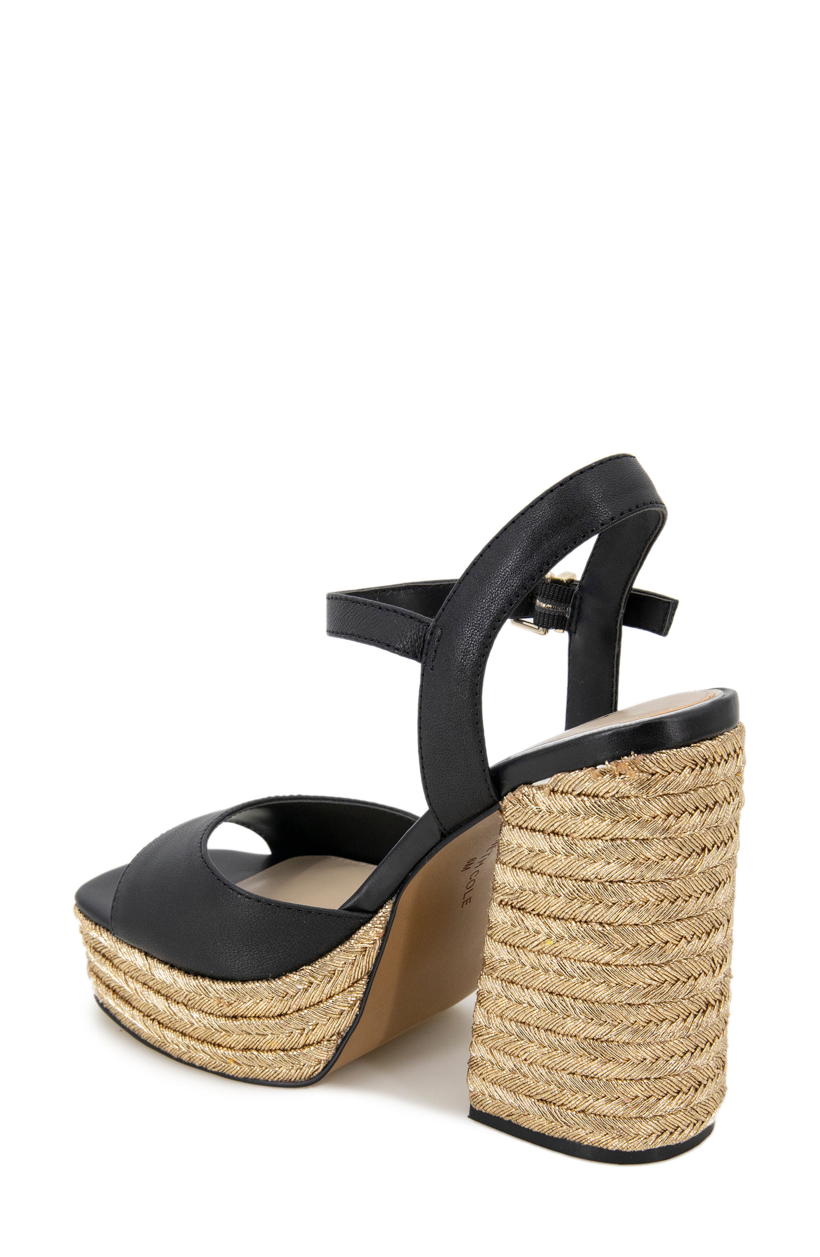 Kenneth Cole New York Dolly Platform Sandal, Alternate, color, Black