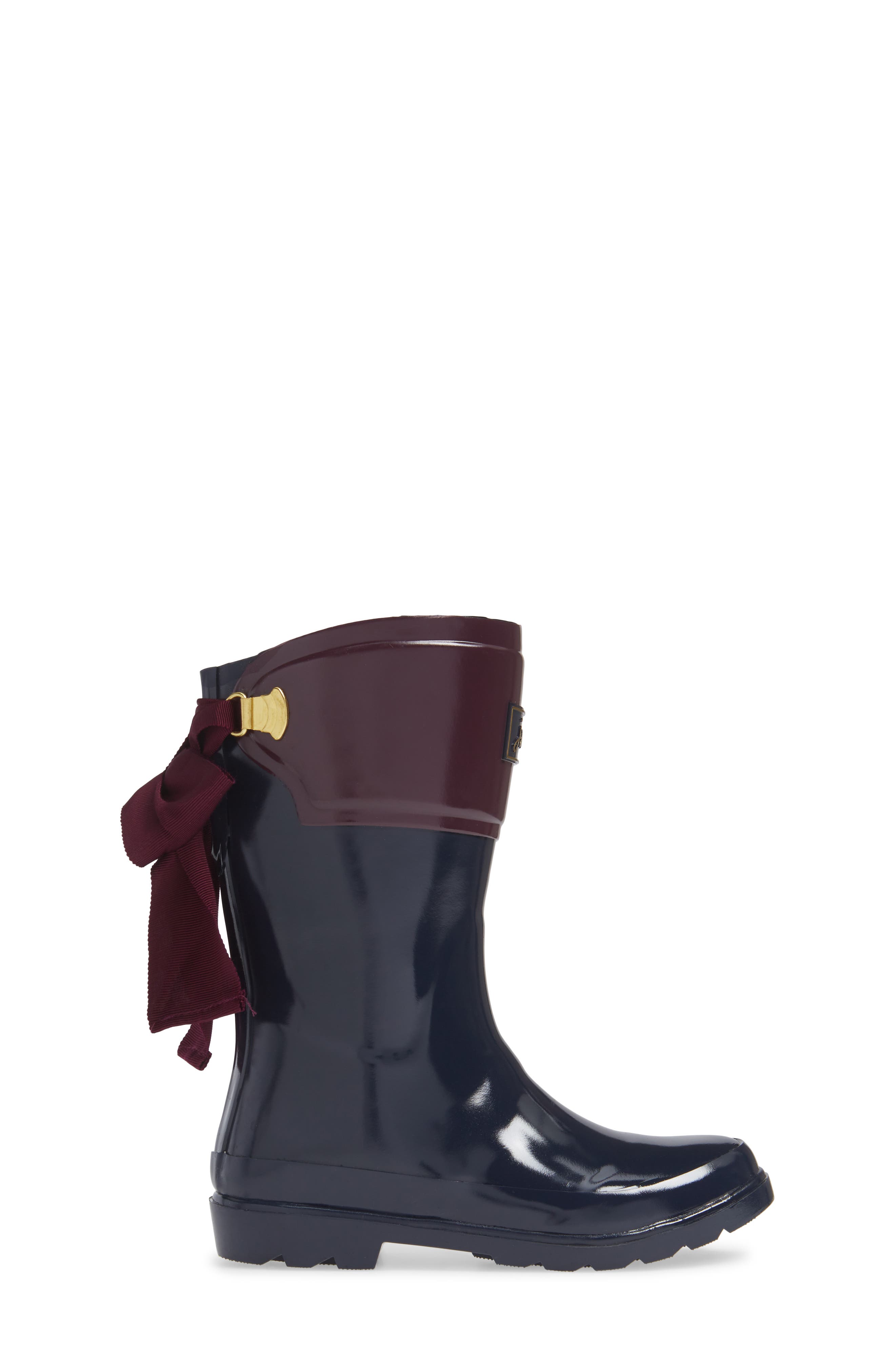 Joules Bow Welly Waterproof Rain Boot, Alternate, color, 