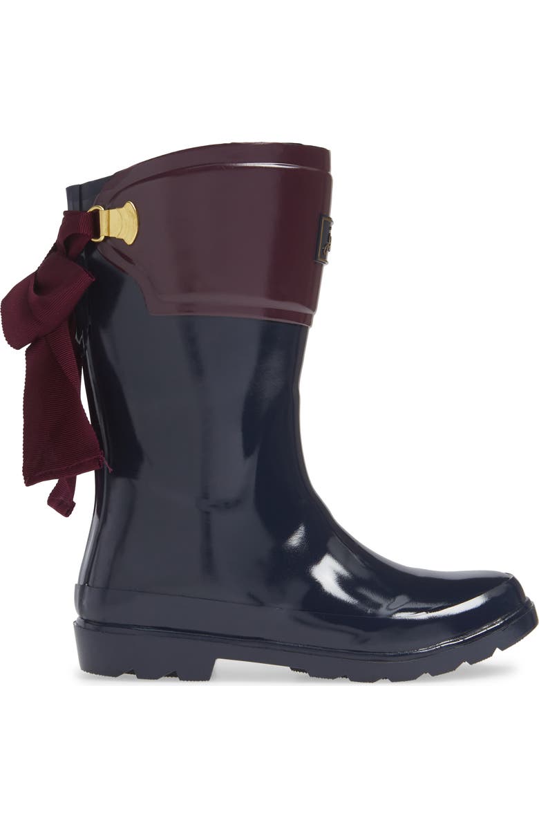 Joules Bow Welly Waterproof Rain Boot, Alternate, color,