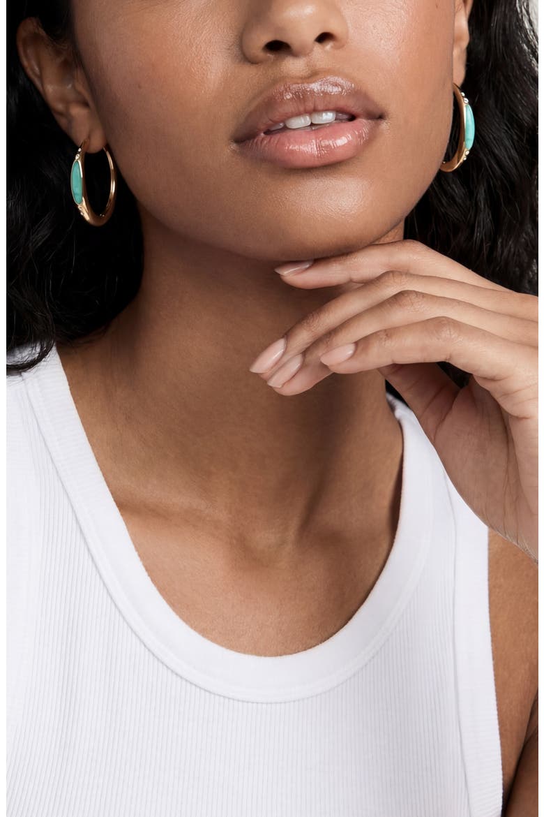 Solstice Hoop Earrings, Alternate, color, TURQUOISE