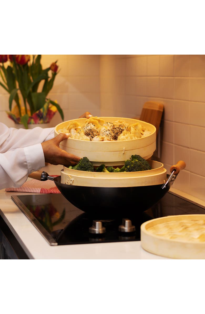 JOYCE CHEN 2-Tier Steamer Baskets, Alternate, color, Bamboo