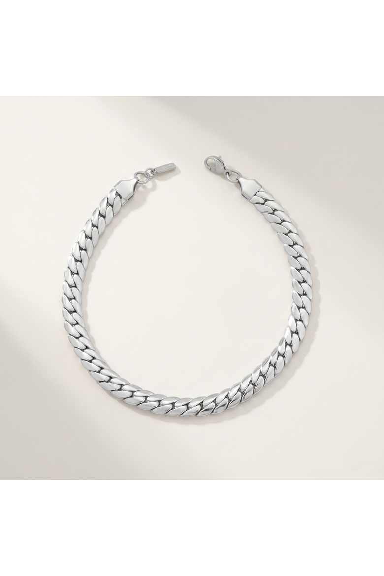 Jean 8mm Anklet Silver Plated 10" Length, Alternate, color, Silver