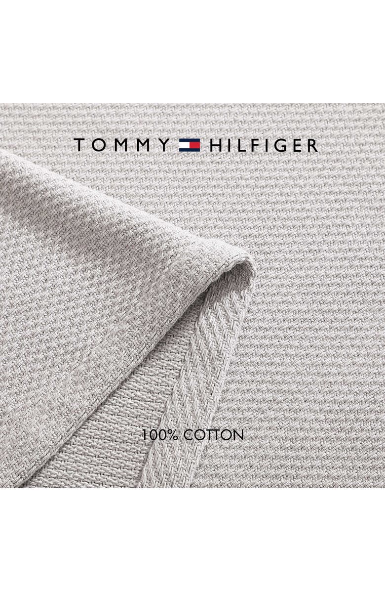 Tommy Hilfiger Cotton Piqué Throw Blanket, Alternate, color, Grey
