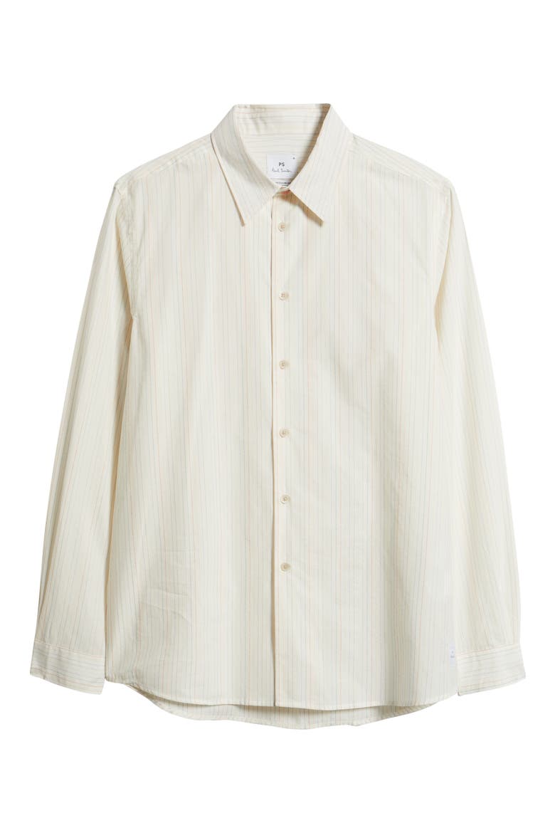 Stripe Regular Fit Cotton Button-Up Shirt, Alternate, color, MULTI COLOURED