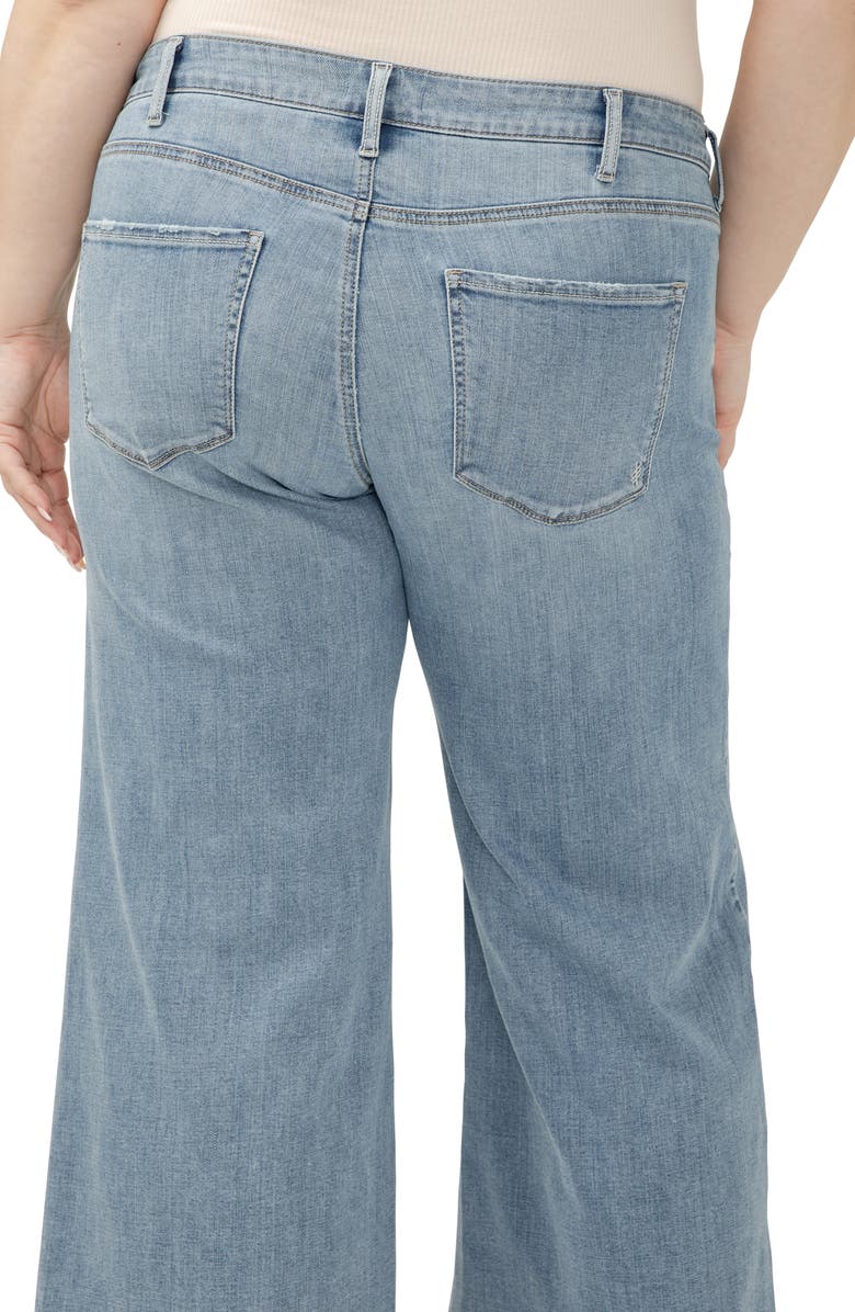 Silver Jeans Co. Suki Curvy Raw Hem Ankle Wide Leg Jeans, Alternate, color, Indigo
