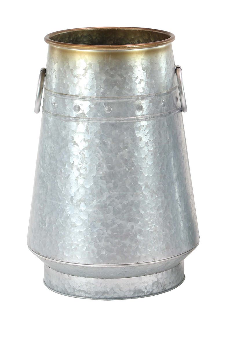 SONOMA SAGE HOME Silver Galvanized Iron Barrel Planter - Set of 3, Alternate, color,