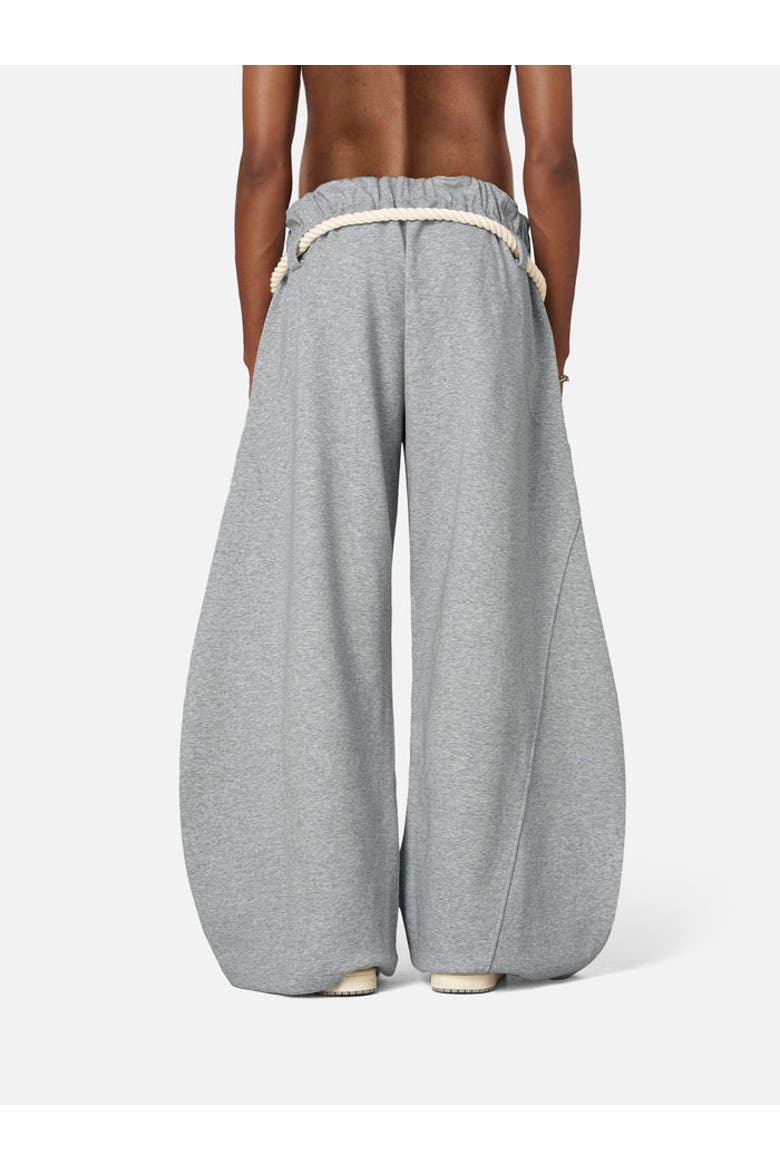 Stripe Super Baggy Barrel Sweatpants, Alternate, color, Grey