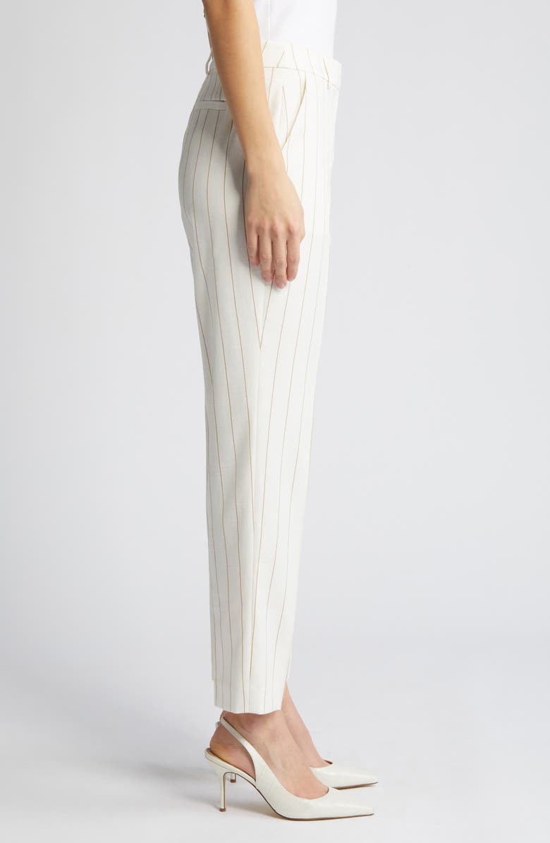 Anne Klein Pinstripe Straight Leg Ankle Pants, Alternate, color, 