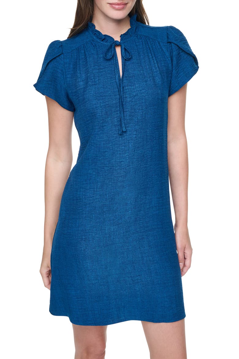 Ruffled Envelope Sleeve Shift Dress, Alternate, color, LUSH ATLAN