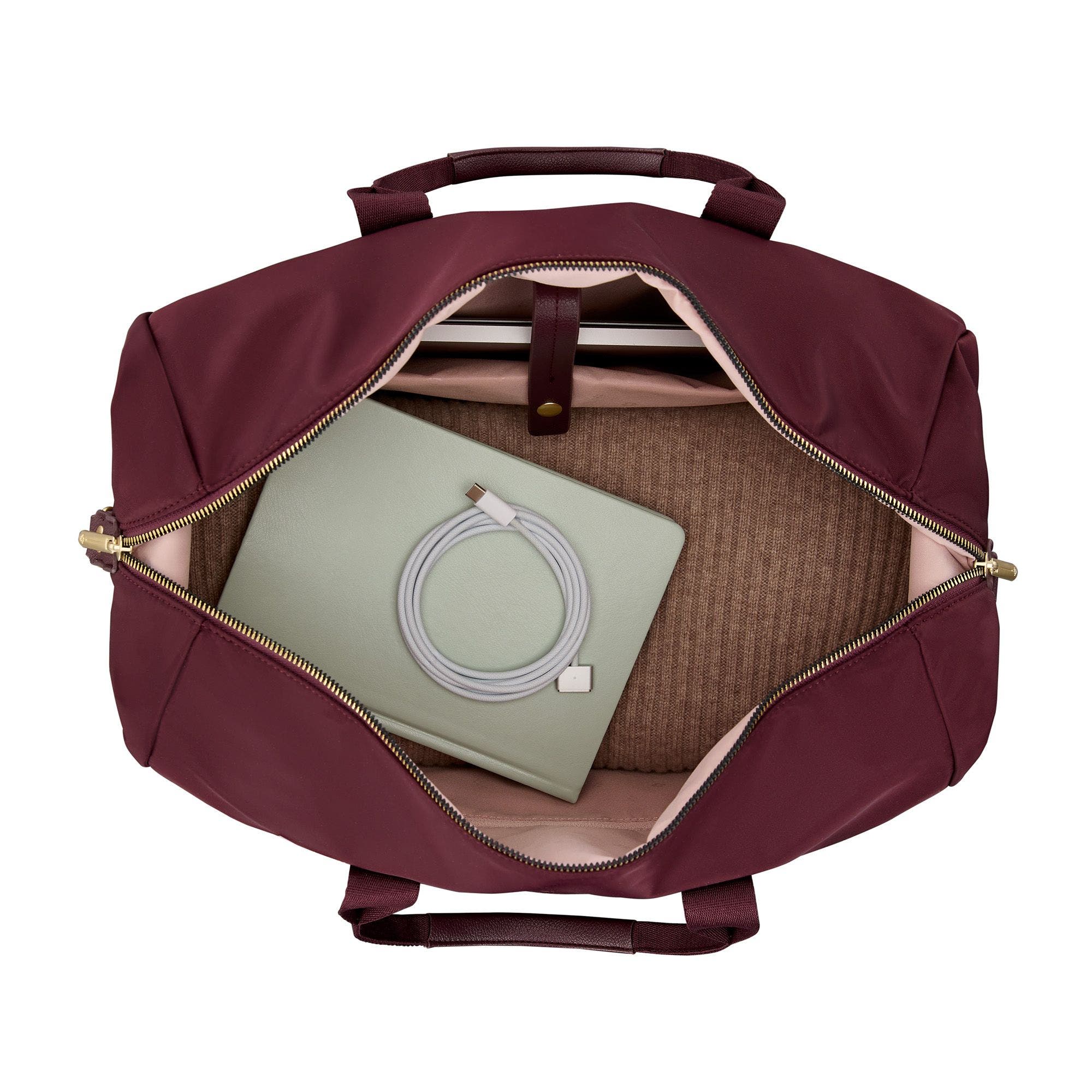 Mobile Solution 2 Duffel with 15.6" Laptop Sleeve, Alternate, color, Merlot