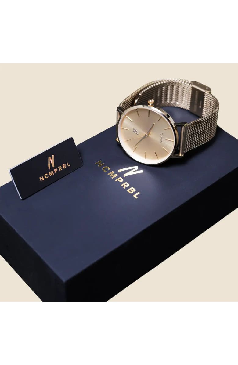 NCMPRBL Advance No Limit Mesh Strap Watch, 36MM, Alternate, color, Yellow Gold