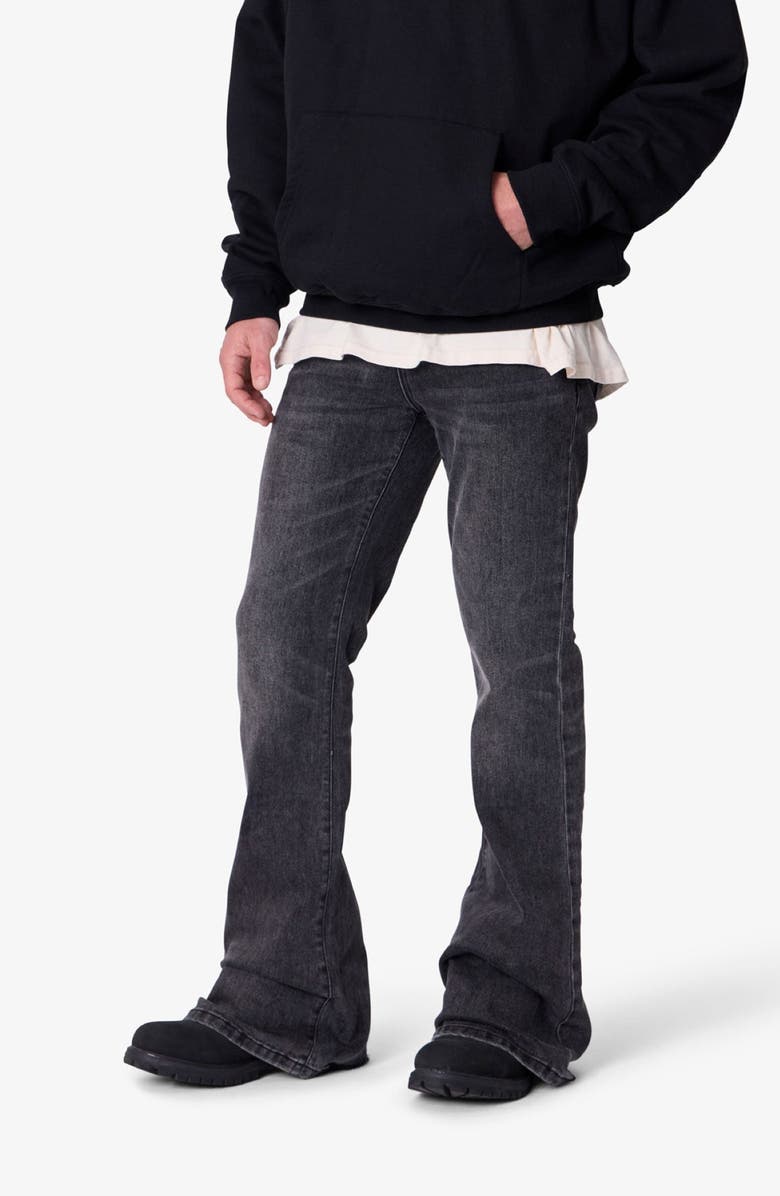 mnml Super Flare Jeans, Alternate, color, Vintage Black