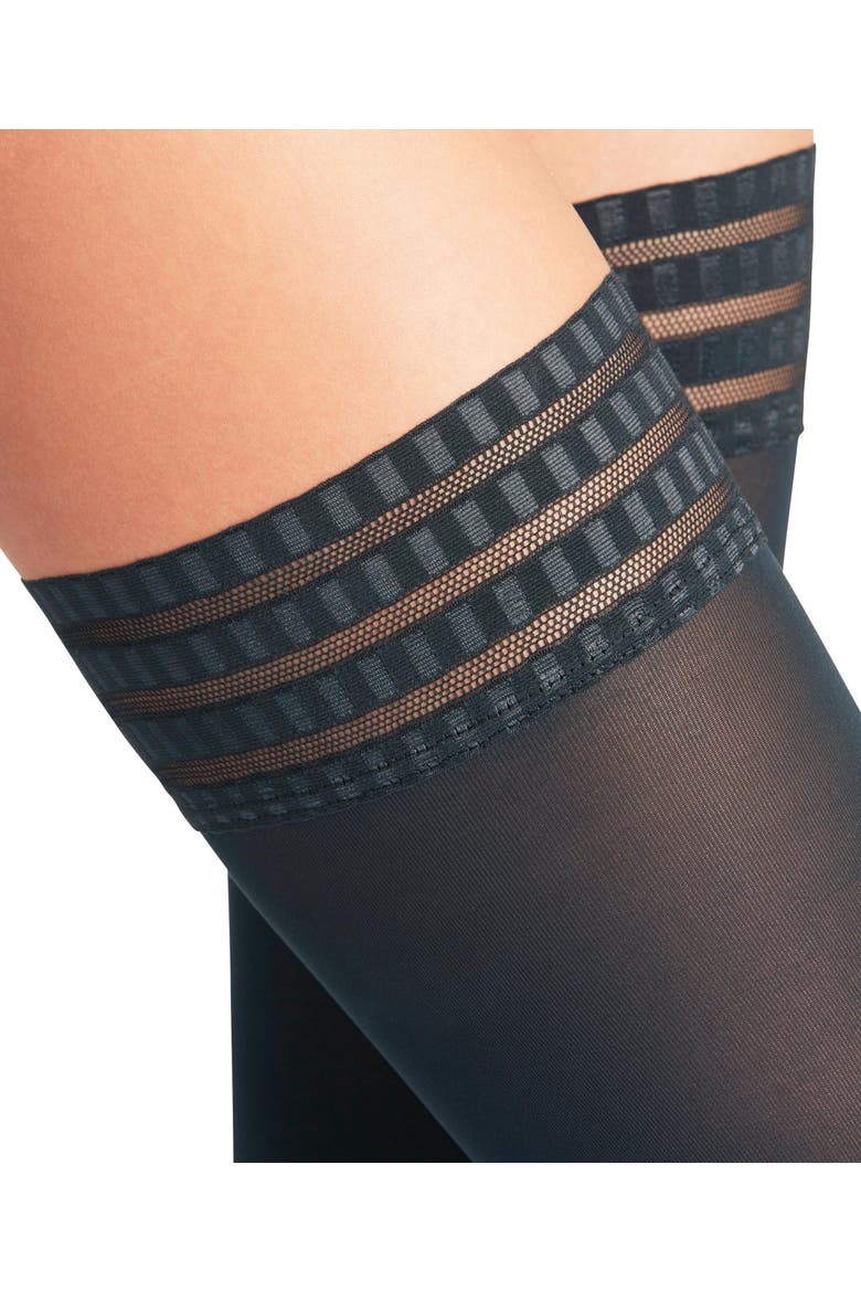 Pure Matt 50 Denier Semi Opaque Thigh Highs, Alternate, color, Graphite
