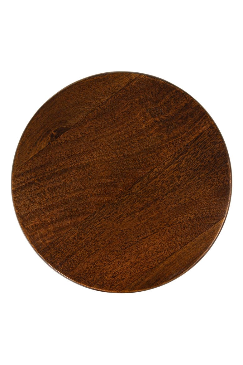 Semi-Sphere Accent Table with Solid Legs, Alternate, color, Brown