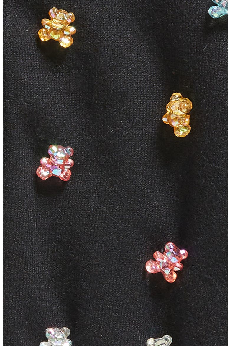 Gummy Bear Knit Cardigan, Alternate, color, BLACK
