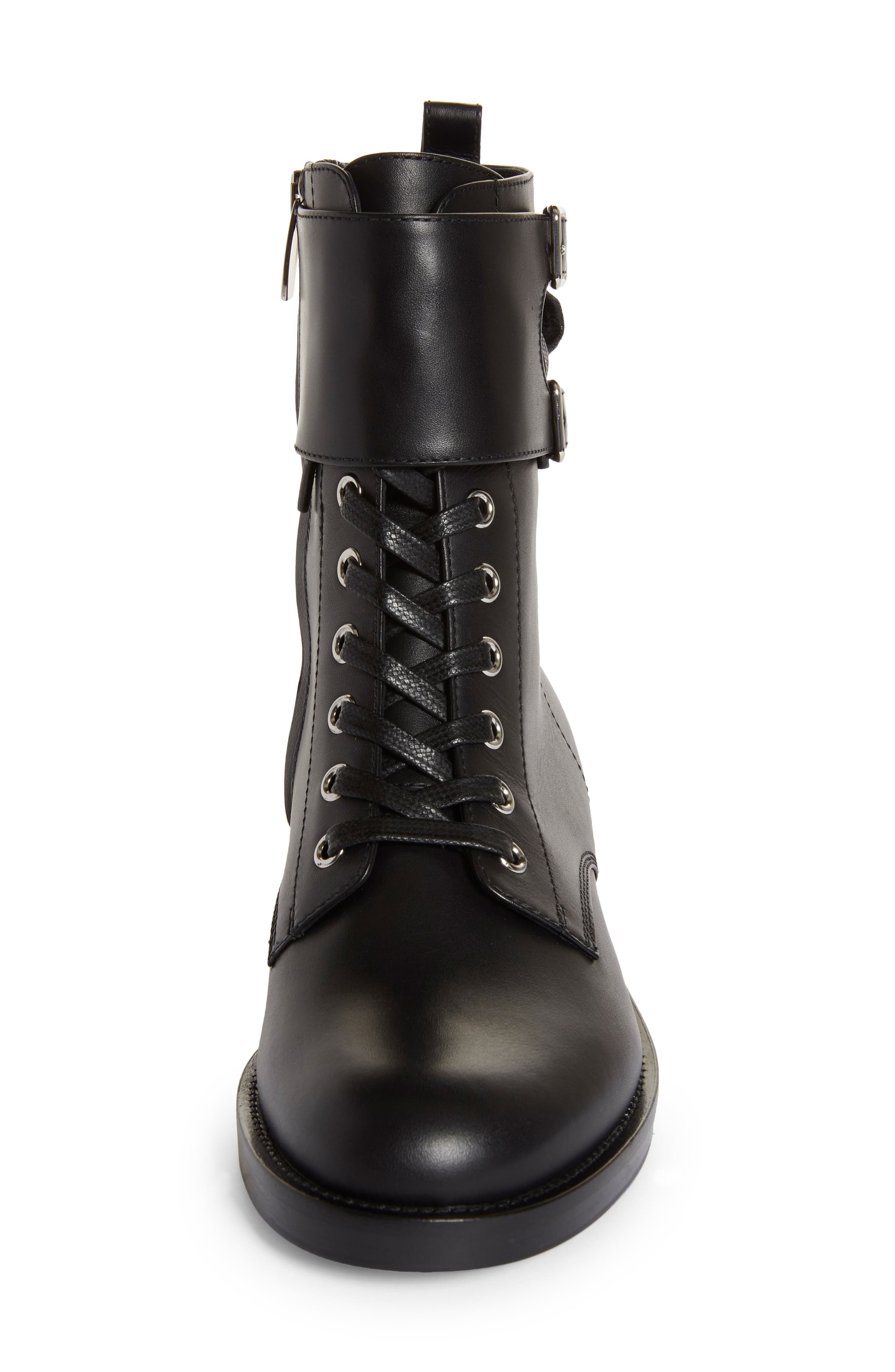 Gianvito Rossi Ankle Cuff Combat Boot, Alternate, color, 