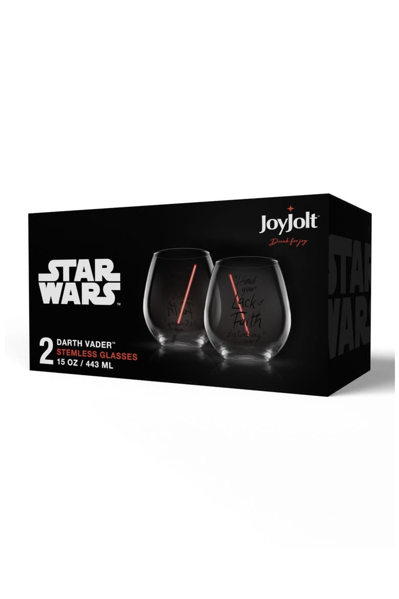 Lightsaber Stemless Drinking Glassware - Set of 2, Alternate, color, CLEAR/ RED