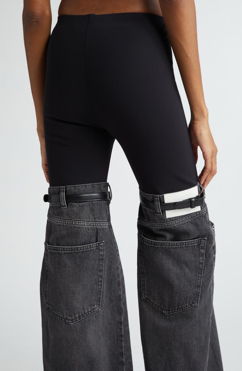 Coperni Hybrid Denim & Knit Pants, Alternate, color, 