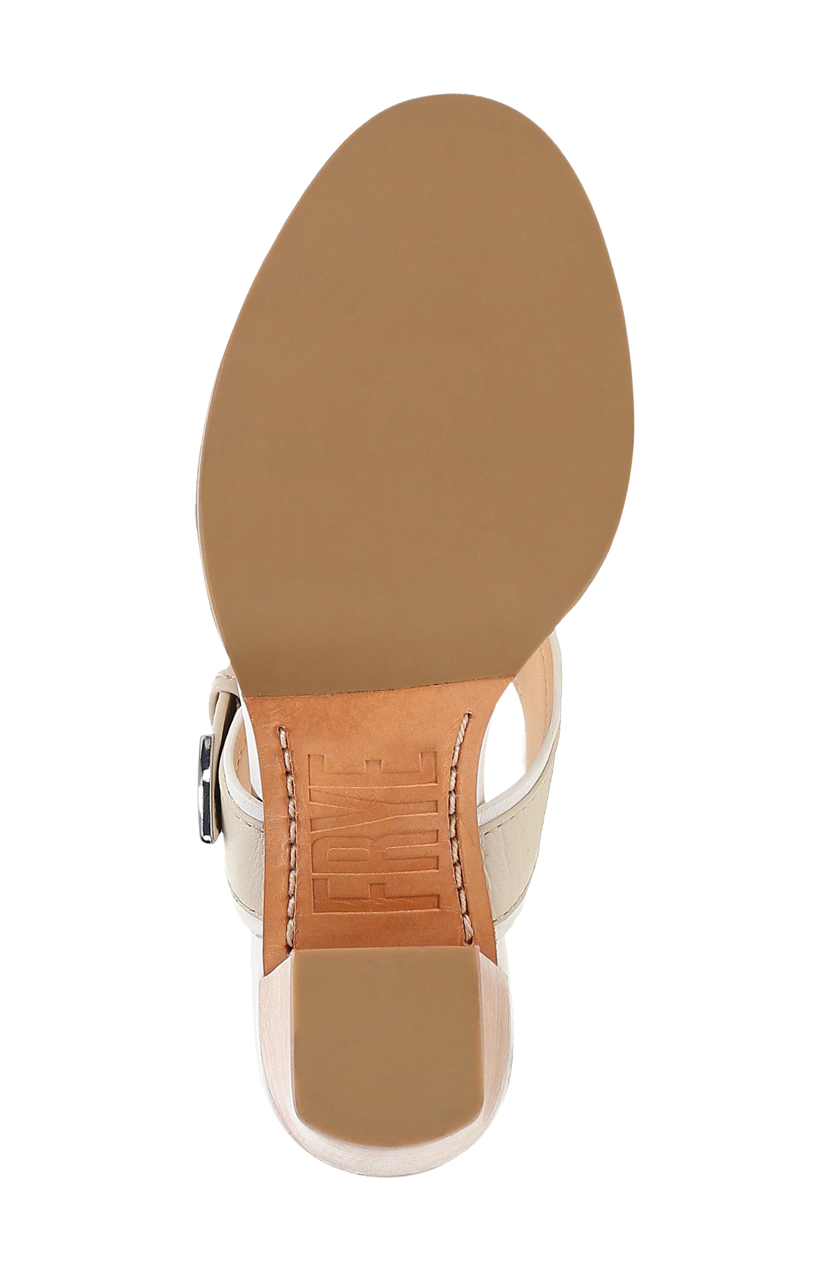 Frye Stella Buckle Sandal, Alternate, color, White/ Ivory