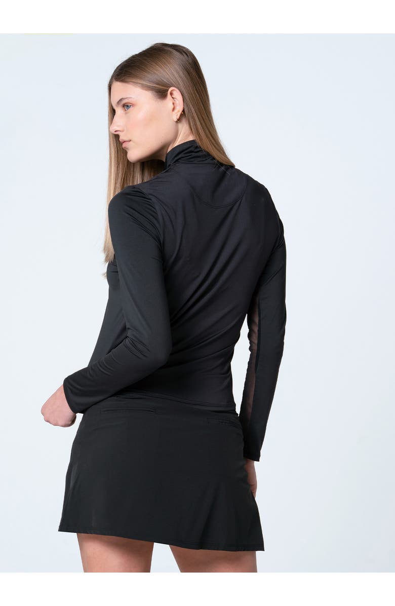 Lucky in Love Free Play Zip Long Sleeve, Alternate, color, Black