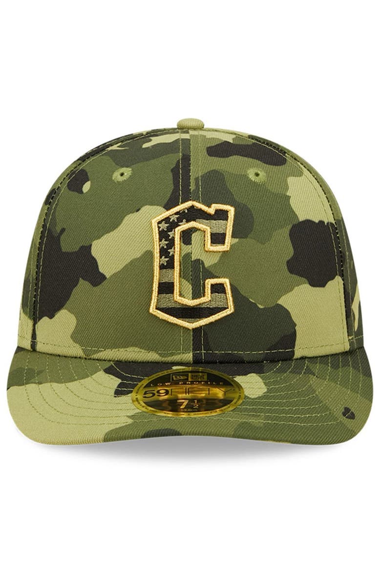 Men's New Era Camo Cleveland Guardians 2022 Armed Forces Day On-Field Low Profile 59FIFTY, Alternate, color, Camo