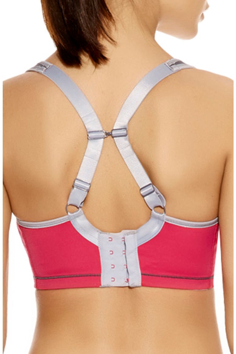 Sonic Underwire Sports Bra, Alternate, color, HOT CR