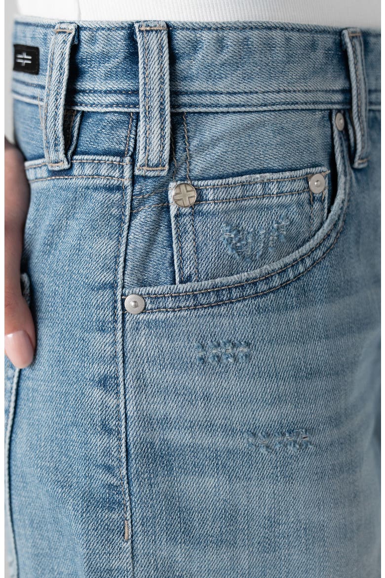 Cuffed Relaxed Denim Shorts, Alternate, color, DENVER