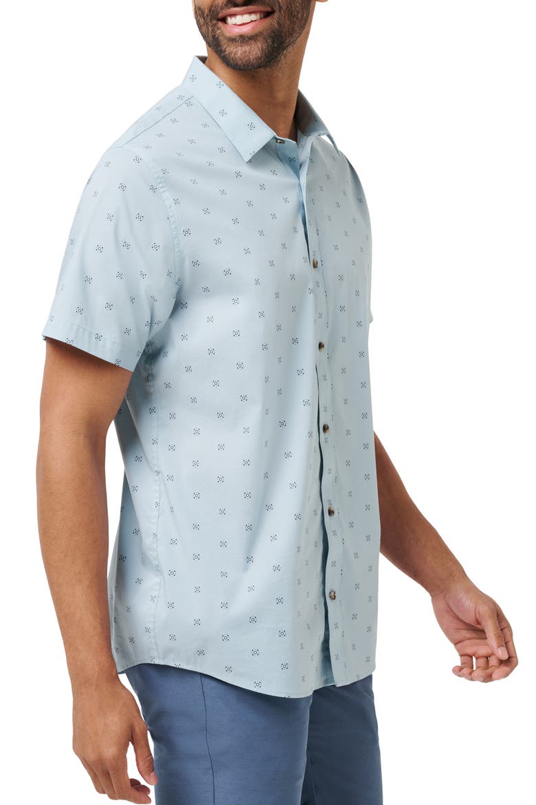 Bungalow Breeze Short Sleeve Button-Up Shirt, Alternate, color, ARONA