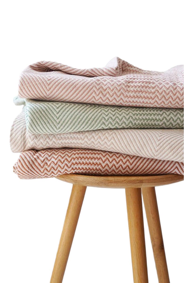 Mungo Throw Cotton Whalebone Blanket, Alternate, color, Copper