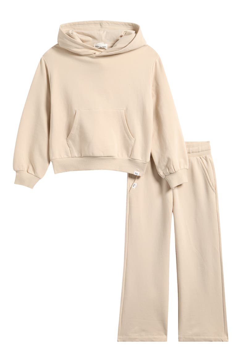 Kids' Hoodie and Wide Leg Joggers Set, Main, color, SAND