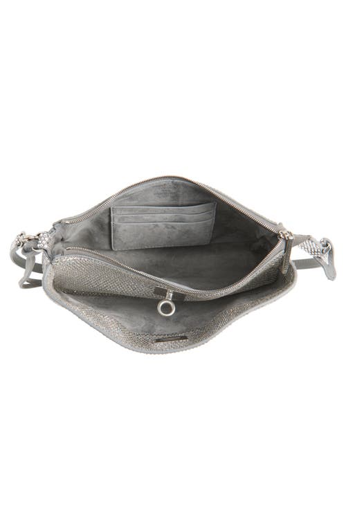 Balenciaga Mini Rodeo Crystal Embellished Leather Sling Pouchette In 1232 Smoke Grey