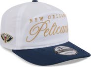 New Era Men's New Era White/Navy New Orleans Pelicans 2025 NBA Draft On-Stage Nylon 19TWENTY Adjustable Hat