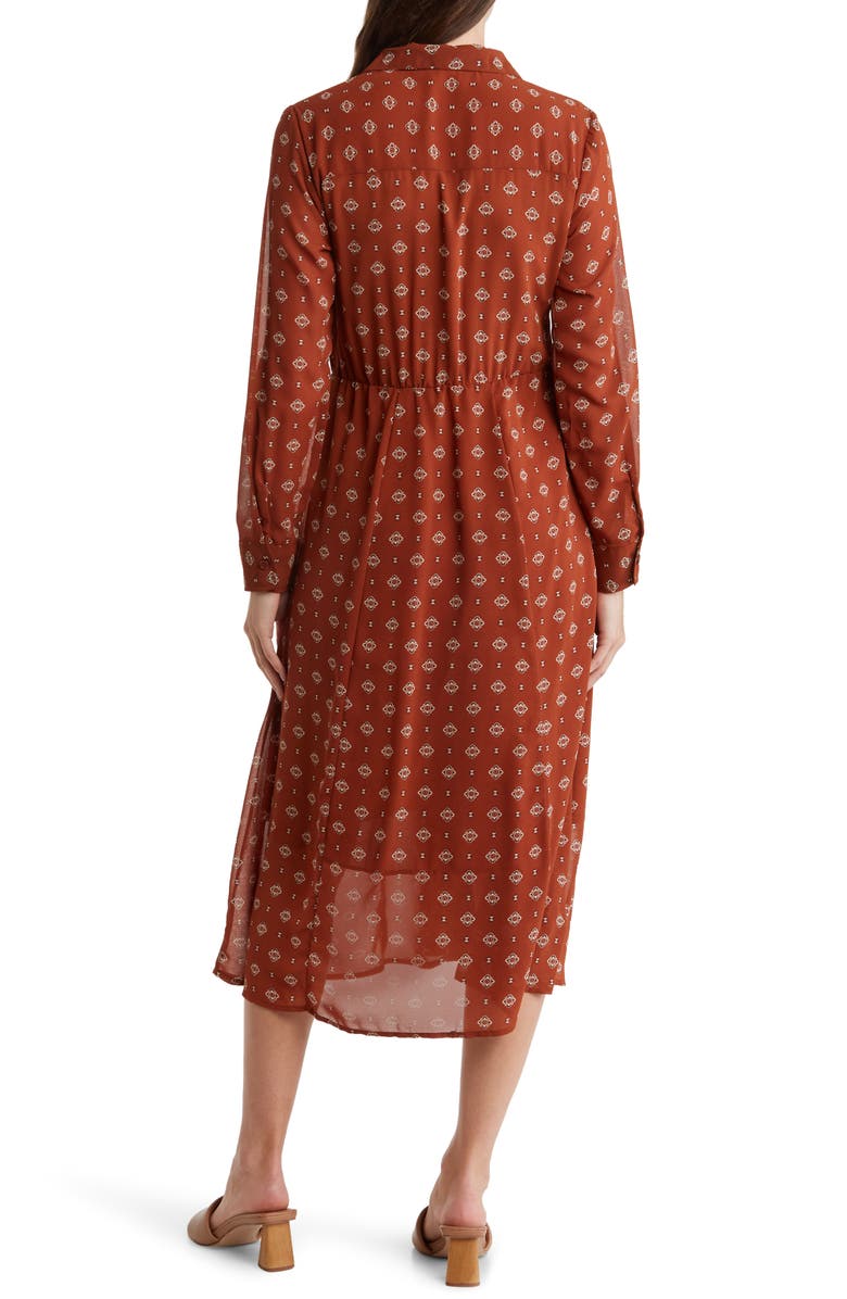 Lucky Brand Printed Midi Shirtdress, Alternate, color,