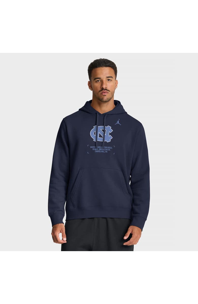 Jordan Brand Men's Jordan Brand Navy North Carolina Tar Heels Basketball Two-Hit Club Fleece Pullover Hoodie, Main, color, Navy