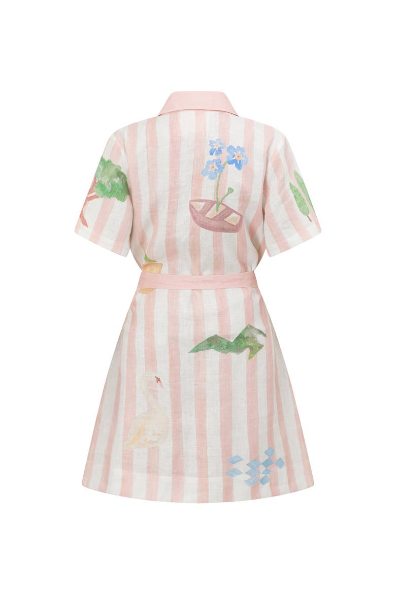 Boat Days Mini Shirt Dress, Alternate, color, Light Pink