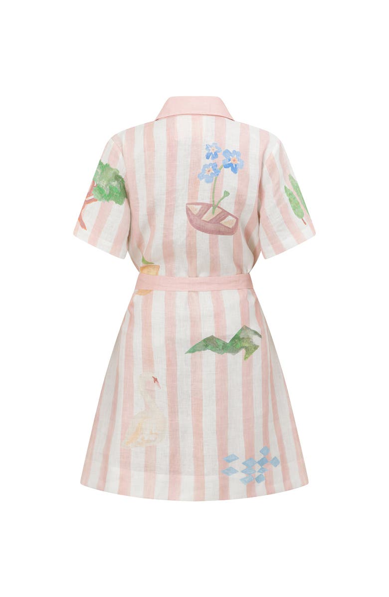 SMWR. By The Somewhere Co Boat Days Mini Shirt Dress, Alternate, color, Light Pink