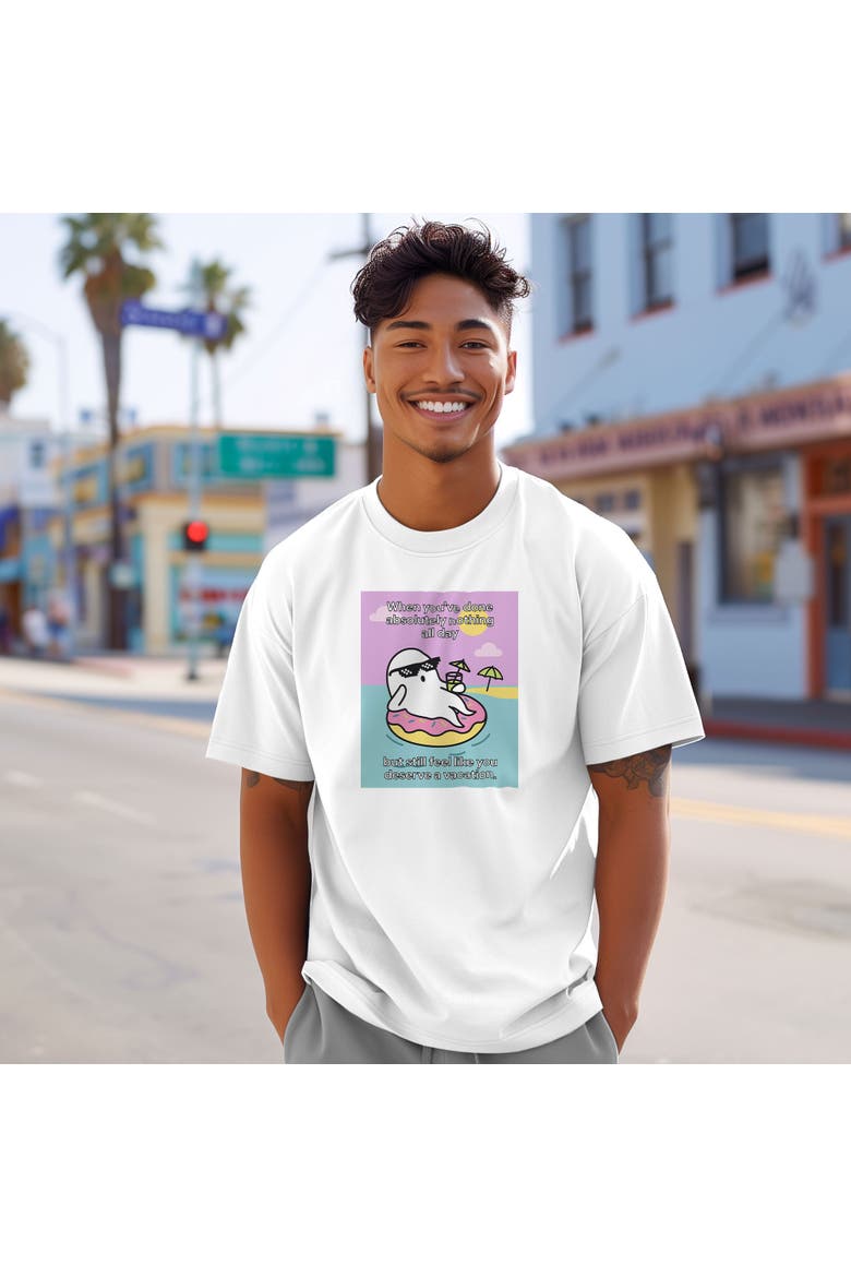 Ghost Mens Vacation Tee, Alternate, color, White
