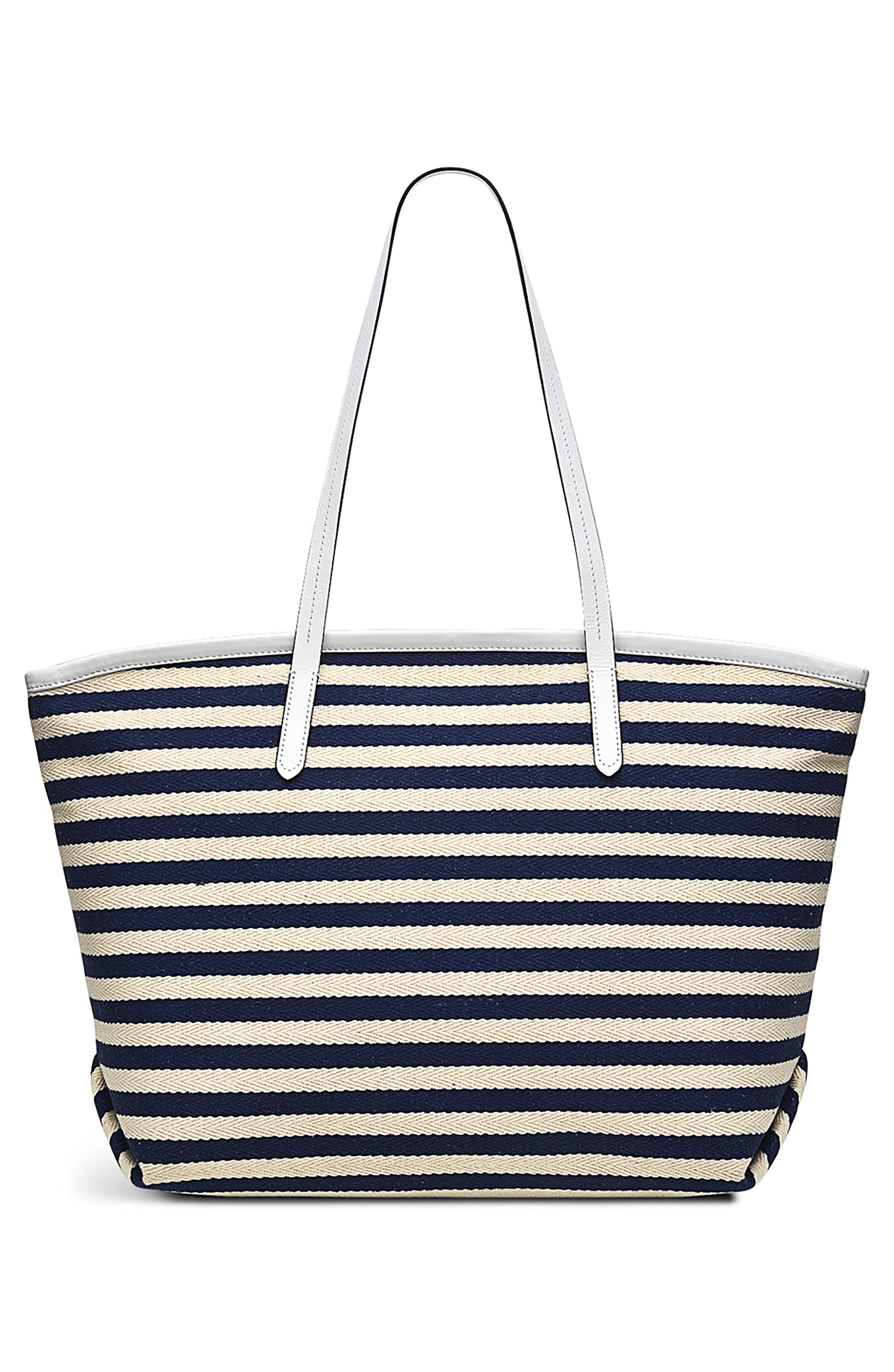 Radley Cromer Way Stripe Tote Bag, Alternate, color, Ink