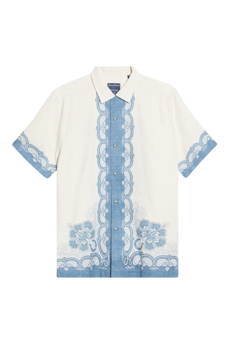 Life of the Rodeo Silk Camp Shirt, Alternate, color, CONTINENTAL