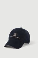 Brunello Cucinelli Suede baseball cap with embroidered logo
