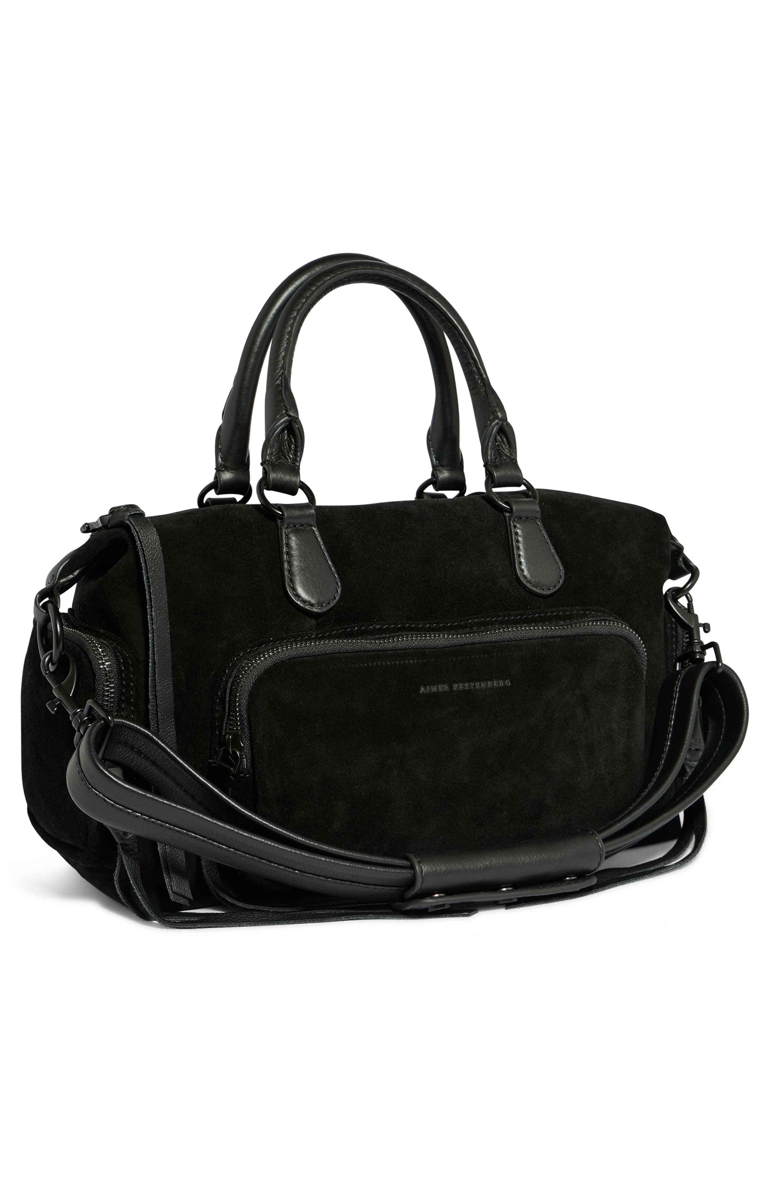 AIMEE Away We Go Leather Satchel, Alternate, color, 