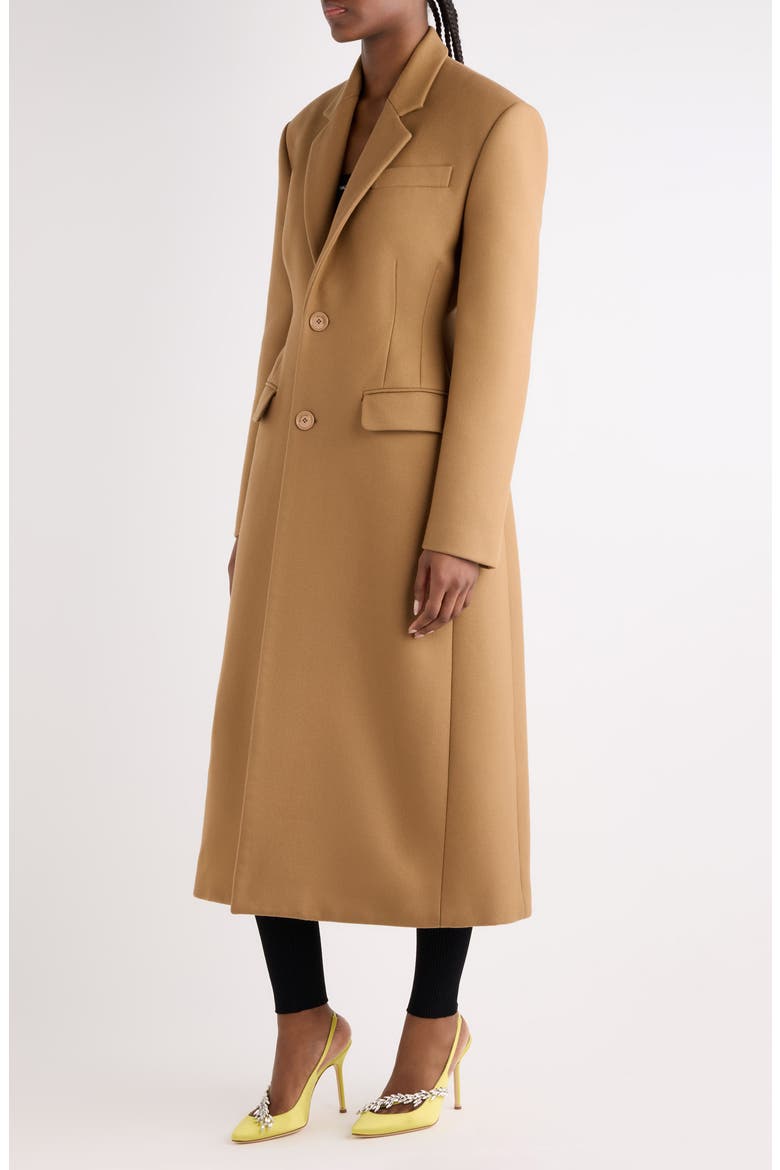 Pressed Wool Blend Melton Coat, Alternate, color, 2602 TEAK