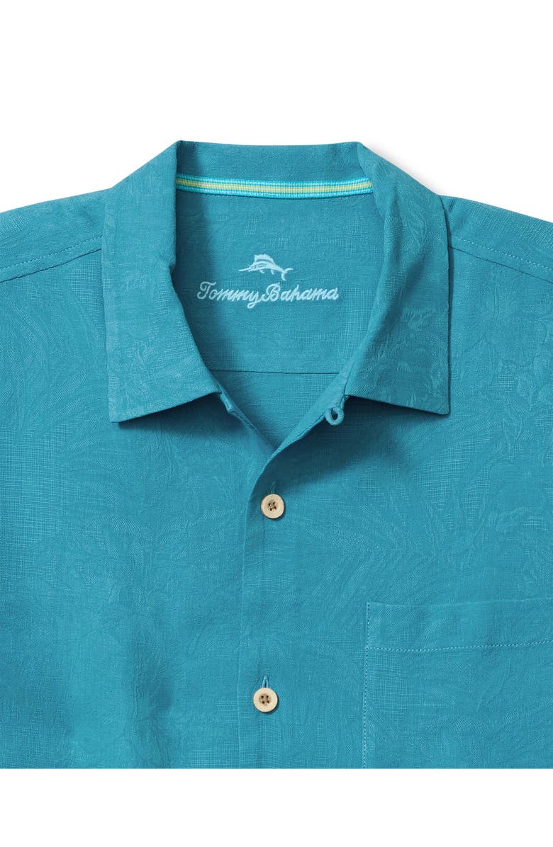 Tommy Bahama Tropic Isles Short Sleeve Button-Up Silk Shirt, Alternate, color, Ocean Tropic