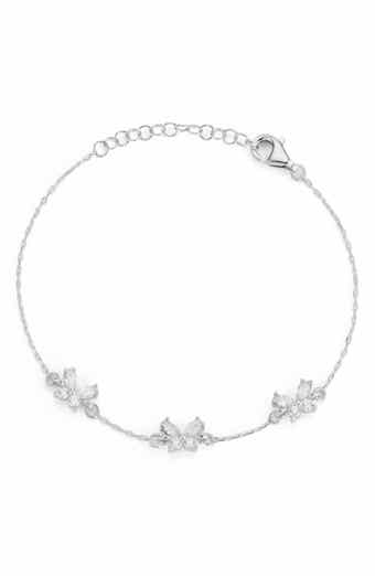 Cubic Zirconia Butterfly Station Necklace