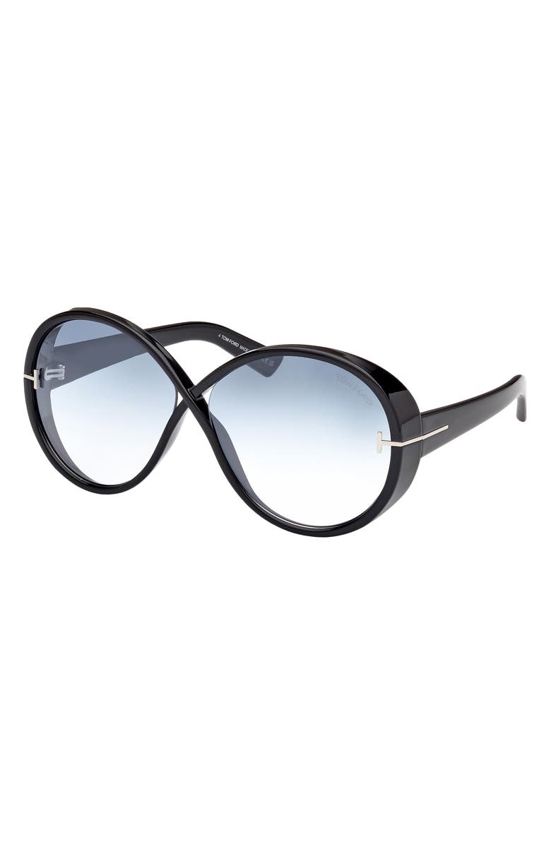 TOM FORD Edie 64mm Oversize Round Sunglasses, Alternate, color, 