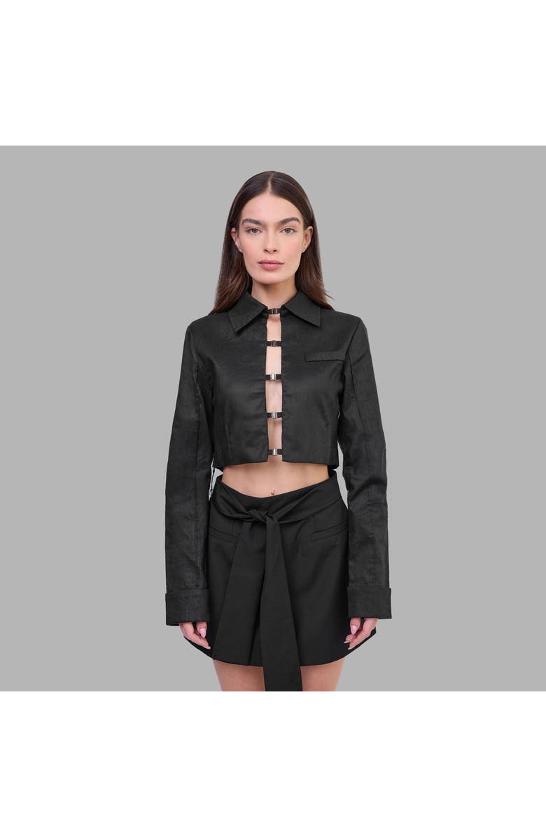 Blvck Paris Blvck Linen Jacket, Alternate, color, Black
