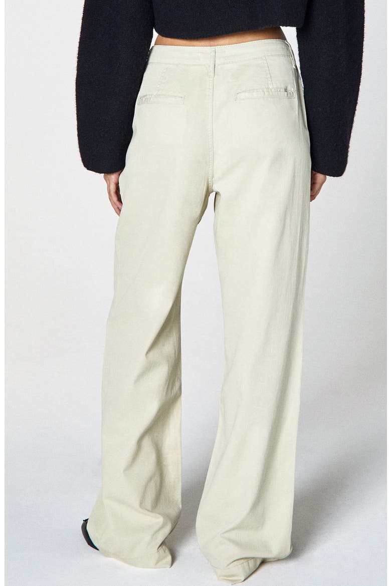 Zoey High Waist Pleat Front Wide Leg Pants, Alternate, color, CANVAS