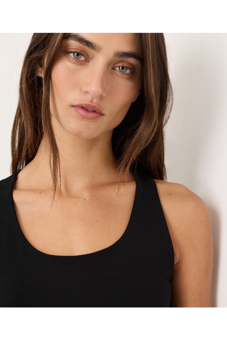 On the Go-To Crop Tank Made with Organic Cotton, Alternate, color, Black