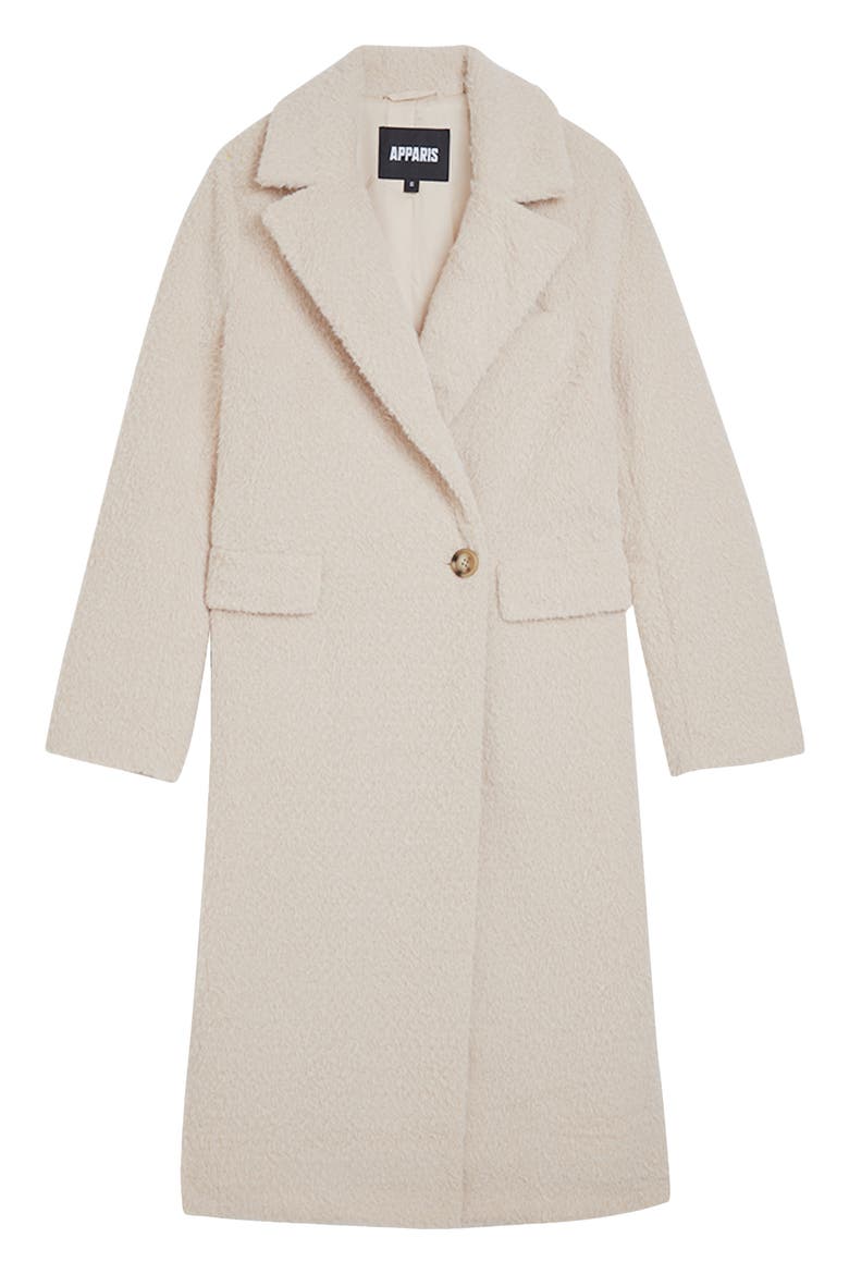 Romi Longline Faux Fur Coat, Alternate, color, LATTE